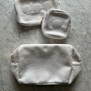 Stoney Clover Lane Large Terry Pouch in Coconut